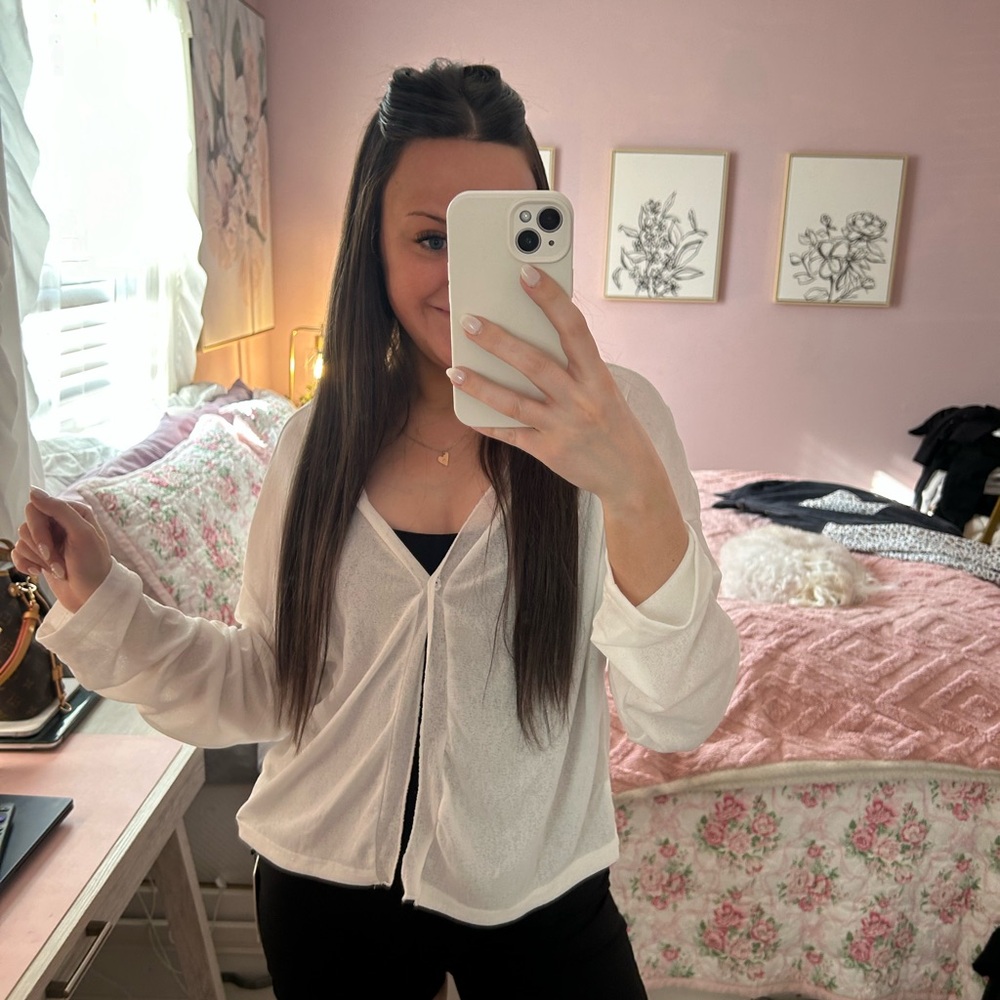 Chic White Button Down Women's Shirt